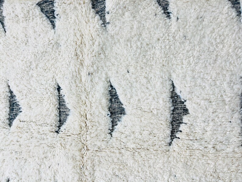 Blackwhite Decorative Rug, Rectangle Area Carpet, Living Room Decor