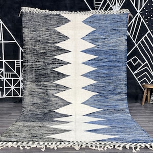 Moroccan Kilim rug - Colorful rug for Living Room - Custom All sizes rugs - Geometric Rug - Berber Rug - Flatweave Rug - Wool Moroccan rug.