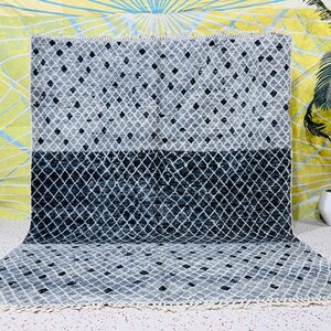 CUSTOM Beni ourain rug New Berber design Hand-Knotted Moroccan wool rug berber carpet FREE Shipping rug