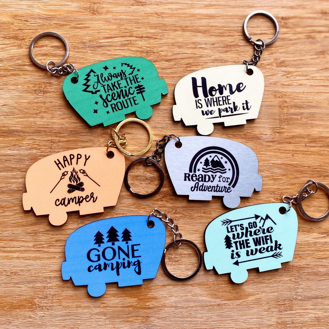 Camper Keychains Camping Keychains Motorhome Family Etsy