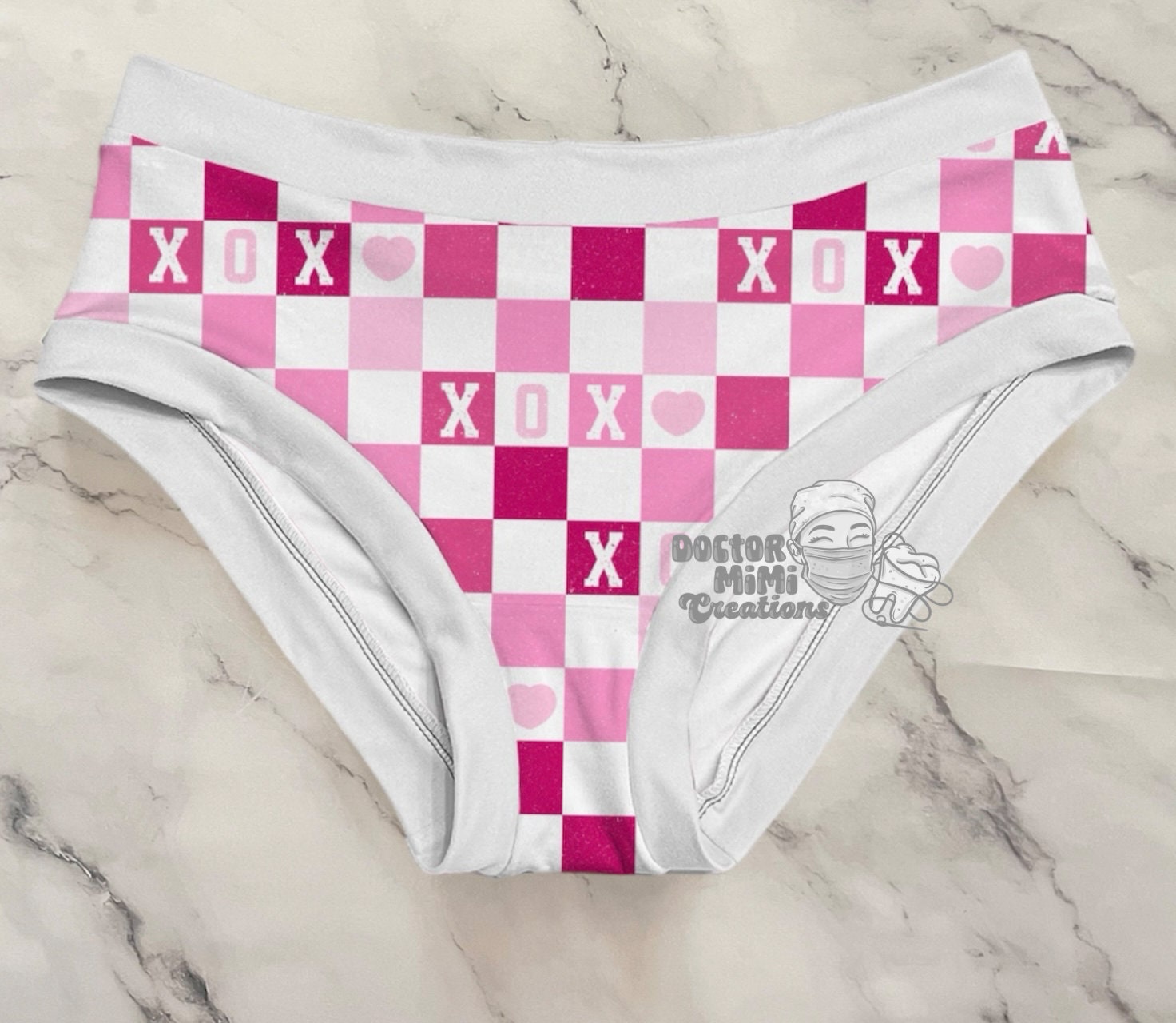 Women Sexy Midnight Bow-Tie Panty XOXO(Excluding Stockings.) White