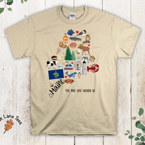 MAINE Tshirt,Maine Souvenir Shirt,Unisex Tshirt,Maine Shirt,Maine Tee,Maine Gift,Maine Gifts,Maine Tshirt,Maine State,Maine T Shirt Sand