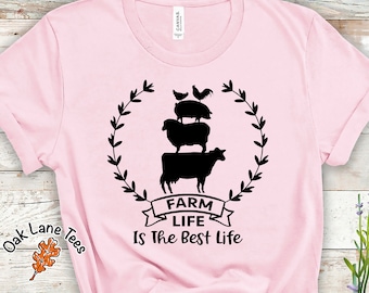 FARM LIFE UNISEX T-Shirt,Farm Tshirt,Farm Shirt,Farm Gifts,Country Shirt,Farm Shirts,Farm T-shirt,Animal T-shirt,Farm animal,Life is Better