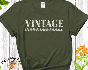 Camiseta dice VINTAGE, camisa unisex, camiseta de la palabra, camisa del abuelo, regalo para la mamá, regalo para el papá, camiseta vintage, camisa vintage, camisa de los hombres, camisa de la abuela
