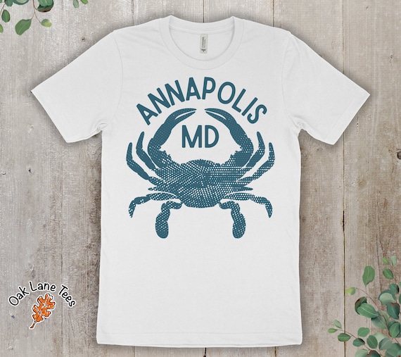 Annapolis MD,Blue Crab Shirt,Annapolis Gifts,Blue Crab Tshirt,Maryland Crab,Unisex Shirt,Annapolis Tshirt,Seafood Shirt,Summer Tshirt