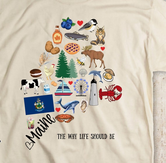 MAINE Tshirt,Maine Souvenir Shirt,Unisex Tshirt,Maine Shirt,Maine Tee,Maine Gift,Maine Gifts,Maine Tshirt,Maine State,Maine T Shirt