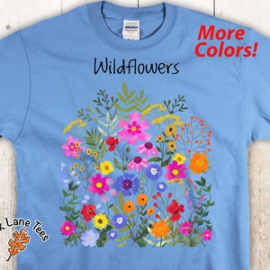 WILDFLOWERS Unisex T-Shirt,Wildflowers Shirt,Plant Lover Shirt,Gardening Shirt,Botanical Shirt,Plant Lovers Shirt,Gardener Shirt,Plant Shirt