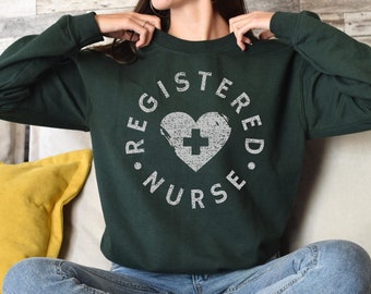 Registered Nurse Sweatshirt,RN Sweatshirt,Nurse Crewneck,RN Crewnecks,Nurse Gift,Nursing Student Gift,Nurses Shirt,Registered Nurse