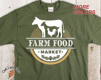 Camisa de granja, camisa de granja unisex, camisa de mercado de agricultores, camiseta de granja, fresco de granja, camisa de niña de granja, regalo de amante de la granja, camisa de granja, camisa de vaca, regalo de agricultor