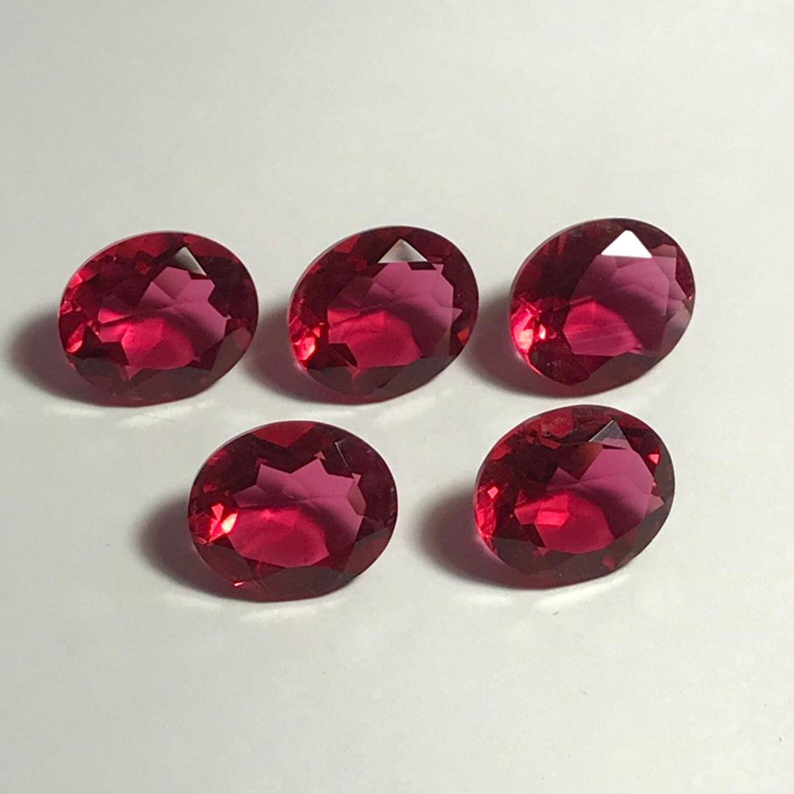 BEAUTIFUL LAB CREATED synthetic ruby crystal.oval.1210MM Etsy