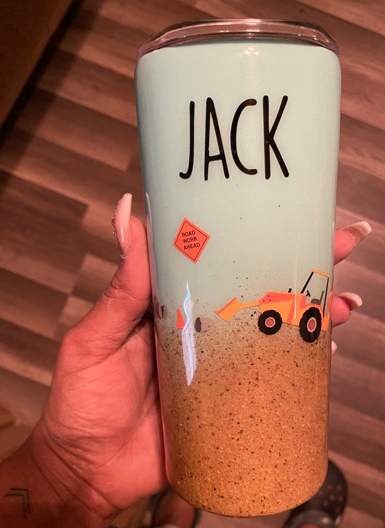 Construction Kids Tumbler Custom Kids Tumbler Construction Etsy