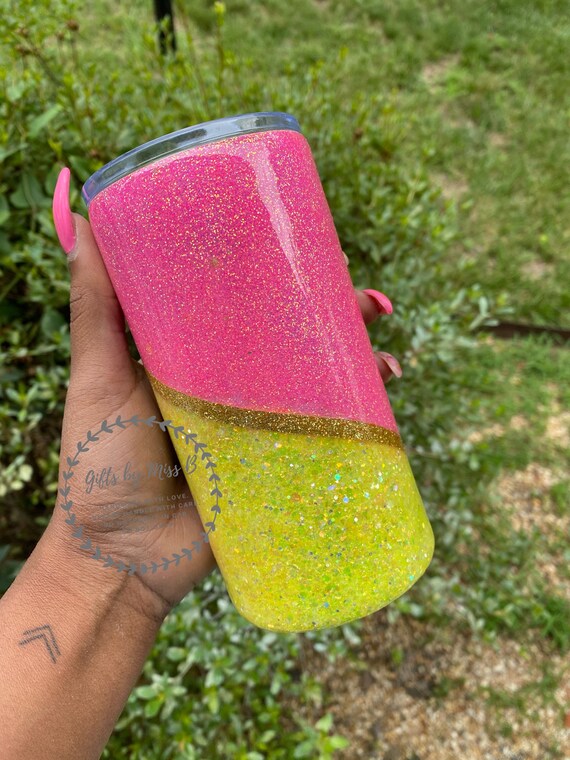 Koozie personalizado Glitter Koozie y Tumbler Etsy