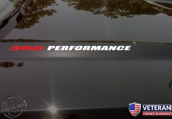 pair Hood vinyl sticker decals emblem Dodge Ram 318 V8 Magnum 5.2L PERFORMANCE