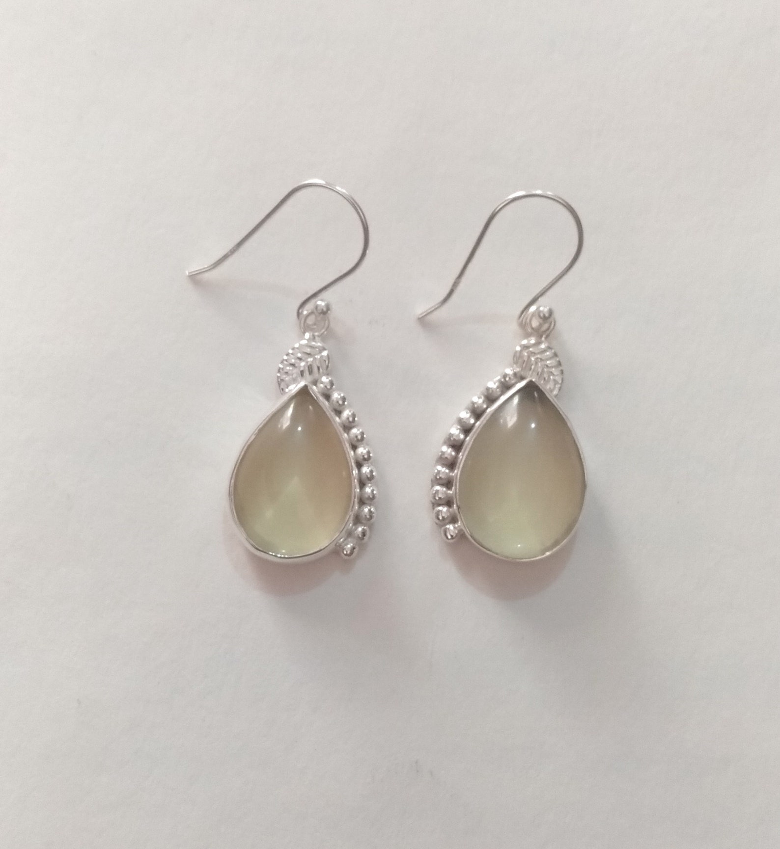 Lemon Quartz Earrings Sterling Silver Earrings Genuine Lemon Etsy
