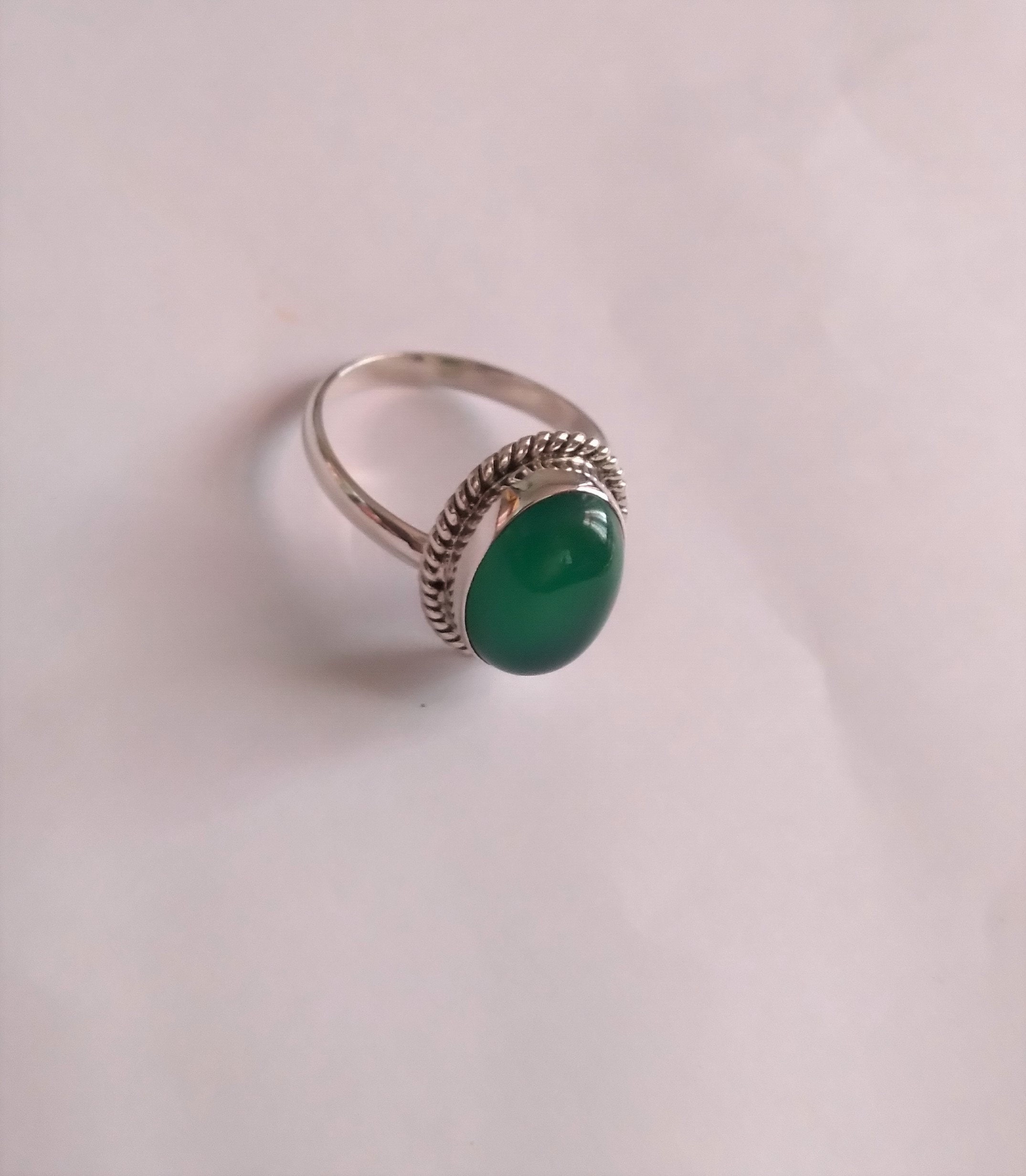 Green Onyx Ring 925 Solid Sterling Silver Ring Handmade Etsy UK
