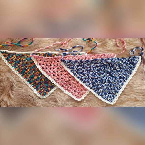Colourful Crochet Bandanas - Etsy