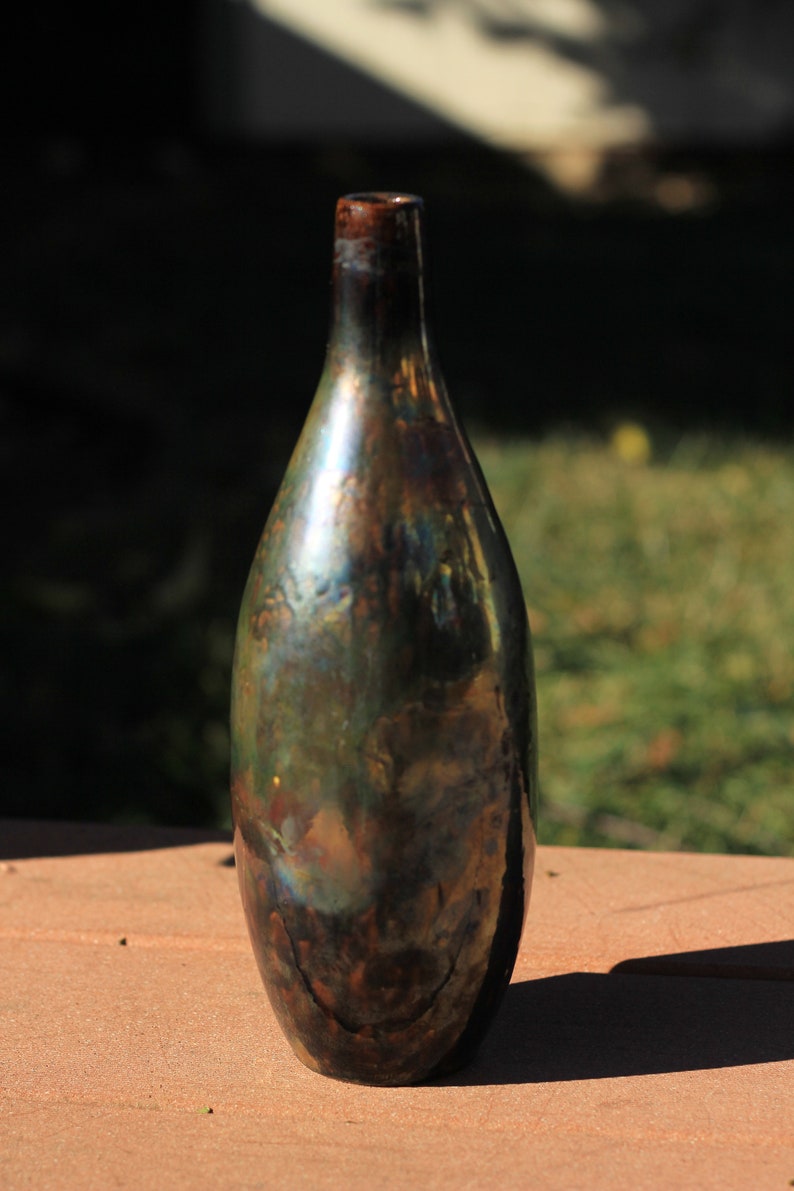Copper Raku Bottle