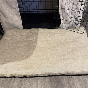 Organic and washable pet bed with removable blanket.linen bed for cats Dog bed made of hemp Removable cover Extra cushion for dog crates