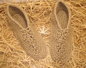Hemp couch slipper.Organic slippers,Hemp socks.Vegan slippers.Hemp shoes,natural slippers.Knitted hemp.Eco-friendly slippers.Sneakers big
