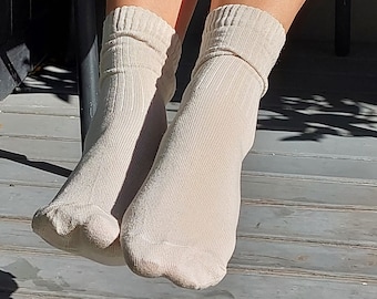Set linen socks 5 pcs.100% organic linen unbleached unpainted gray ribbed socks.Vegetable ankle socks.Lightweight sporty walking knitted