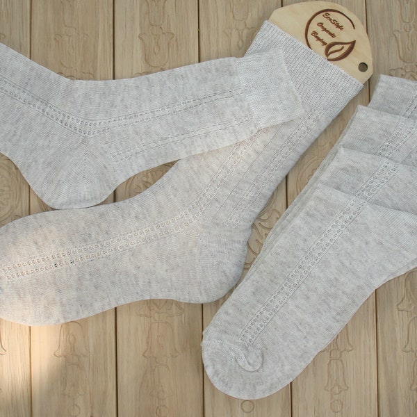 set of linen socks 5 pcs.  eco friendly socks natural 100%.Socks for men and women.Lungs,organic gray ankle socks.Casual,high socks.