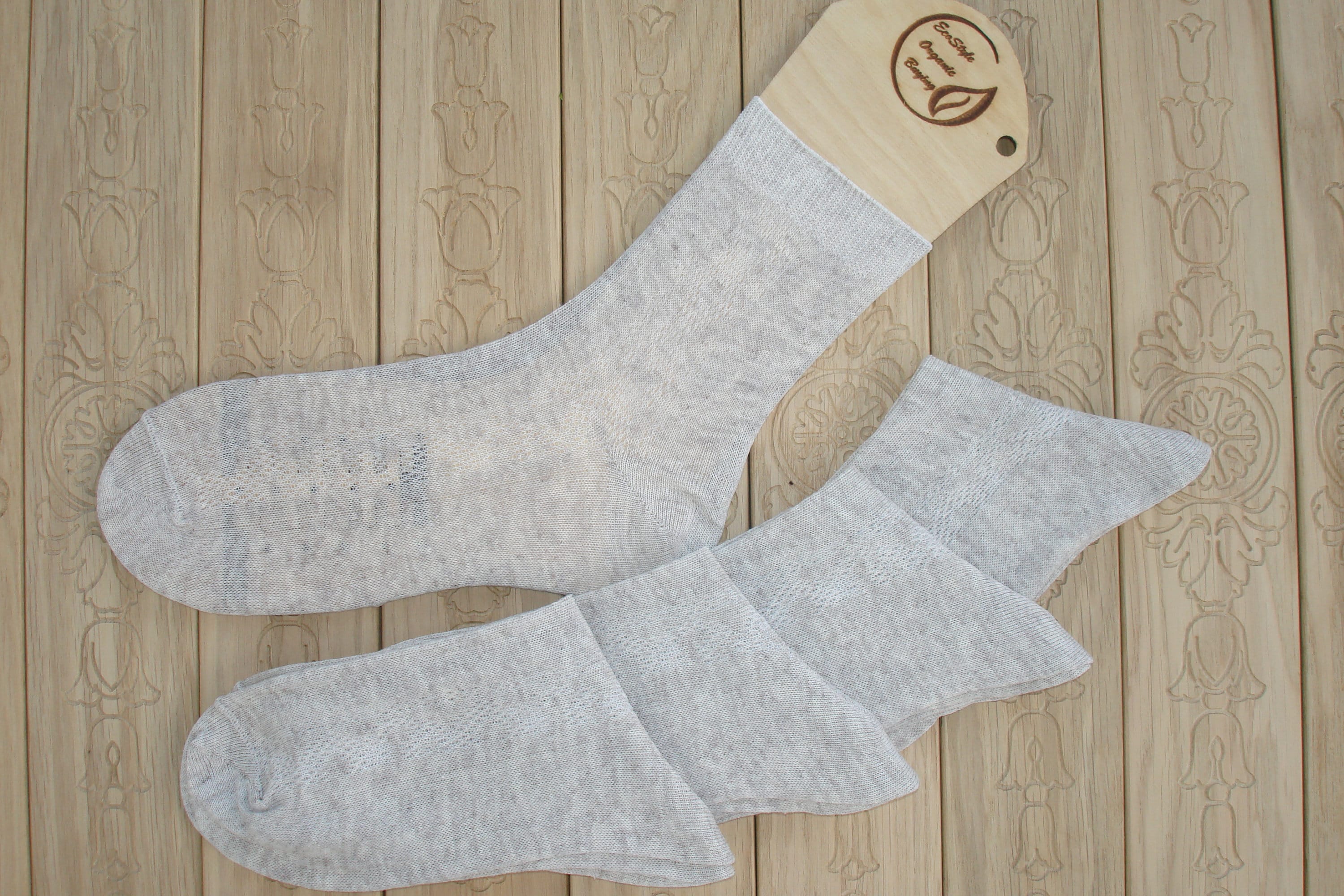 Set 5 organic linen socks. Eco-friendly socks men and women. gift .Casual socks,lightweight,thin socks. Organic socks high socks. Ankle socks