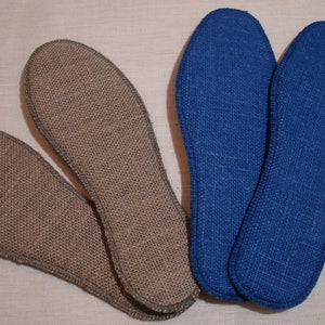 Set of linen insoles 2 pairs.Organic,reversible shoe insole.Massage insole,soft.Flexible natural shoe insole.shoe insert.Warm gift vegan