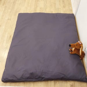 Large hemp pet bed.cat and dog bed with removable linen cover.extra cushion for dog crates. soft pet nest. mat with washable cover. gift pet