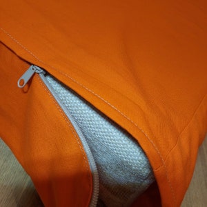 Linen sofa cover Futon cover Custom size Zippered cover Seat cushion cover Futon cover for a sofa Organic topper Different color