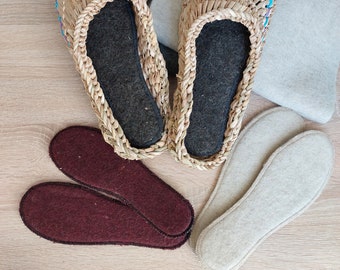 Set 3 pairs hemp insoles.Organic hemp soft flexible shoe insole.Vegan antibacterial insoles.Insert child insole custom. warm gift