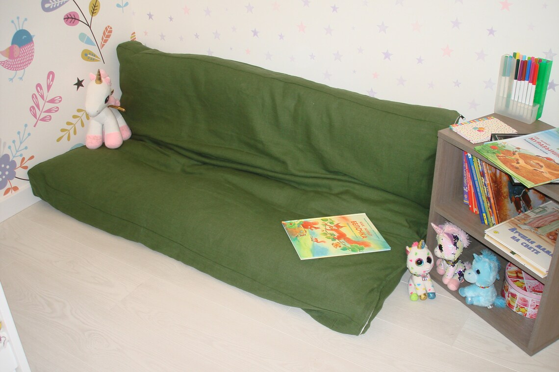 Seat cushion made of organic linen.Soft hemp Etsy