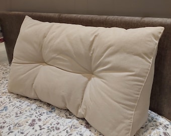 Hennep bedkussen.Hennep hoofdsteun voor bed en bank.Biologisch rugkussen.Ongebleekt, ongeverfd lendenkussen.Tatami-leeskussen.