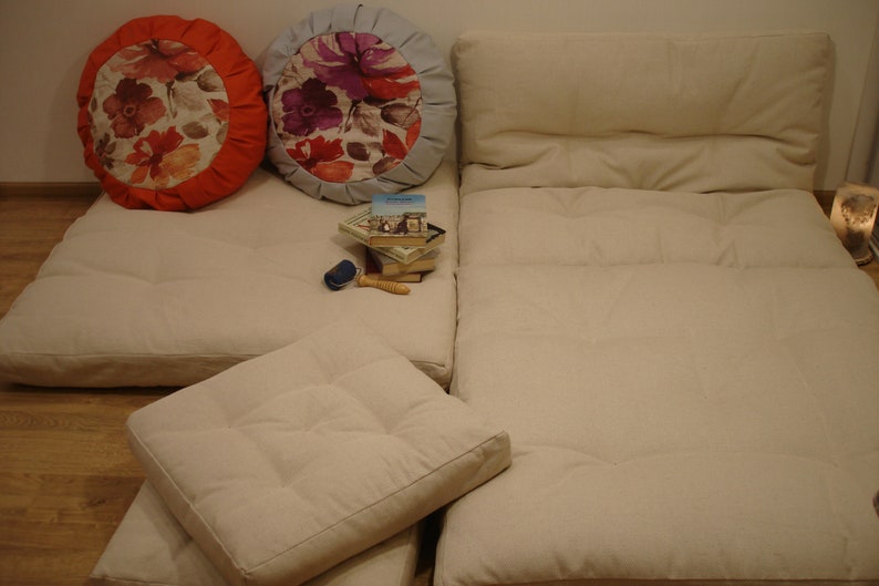 Umweltfreundliches Leinenkissen. Bodenmatratze | Etsy