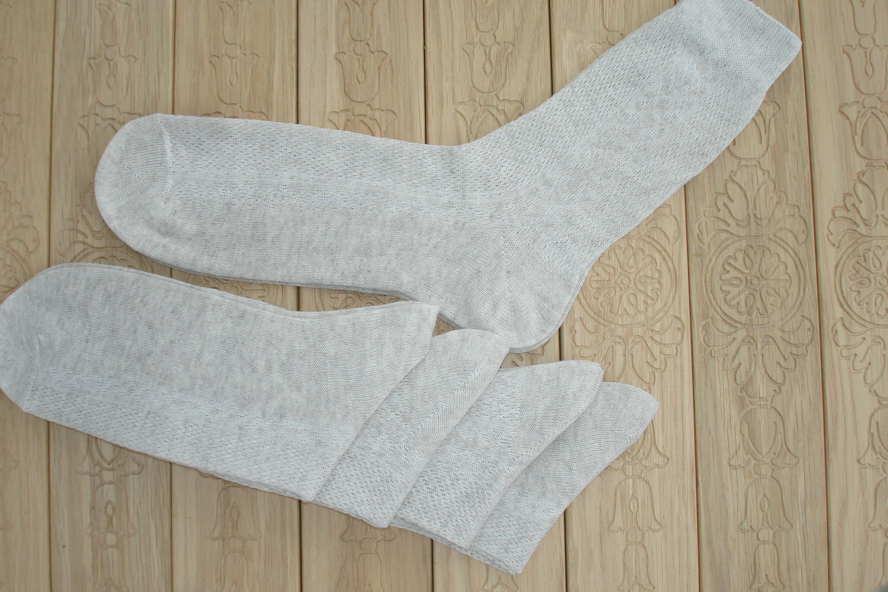 Set of 5 natural linen socks.Mesh socks for men and Etsy