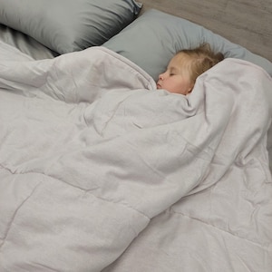 Hemp,quilted comforter.Organic blanket made of hemp fabric and hemp filling.Royal queen-size double blanket.Custom size.