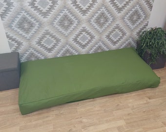 Organic linen seat cushion floor hemp mat,sofa removable cover.Linen cover zipper.Kitchen Banquette cushion window.cushion reading nook