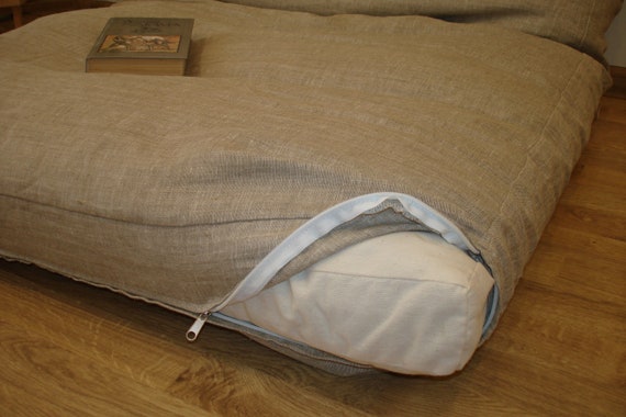 Linen Sofa Cover Futon Cover Custom Size Zippered Cover Seat Cushion Cover Futon Cover for a Sofa Organic Topper Different Color Etsy