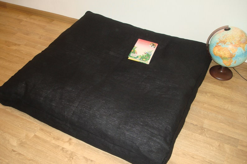 Linen Sofa Cover Futon Cover Custom Size Zippered Cover Seat Etsy