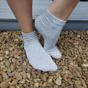 Set 5 pairs linen ankle socks.organic short sports socks.Seamless unbleached environmentally friendly women  men socks.organic gift