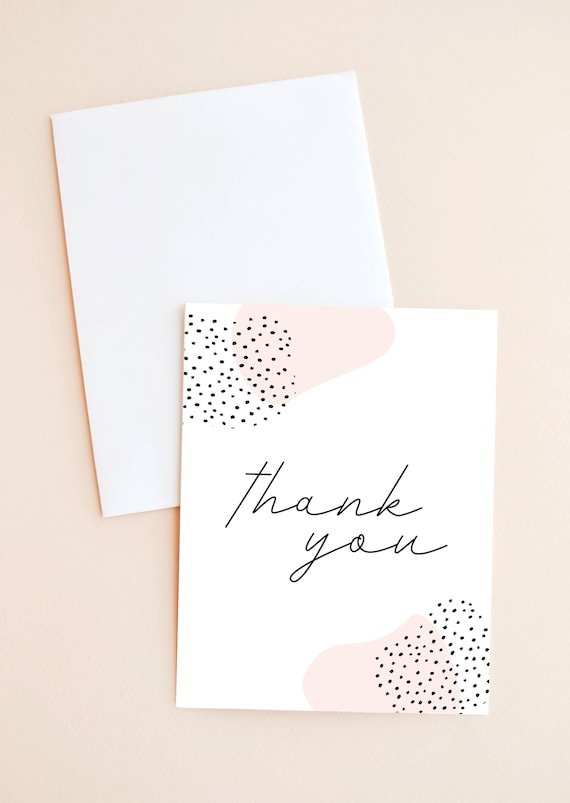Thank You Greeting Card Etsy