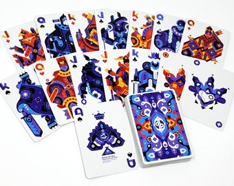 Unique Playing Cards | Deck of Cards | Hyperspace Royalty Limited Print 54 Card Deck | Poker Player Gift | Card Player Gift | Art Card Deck