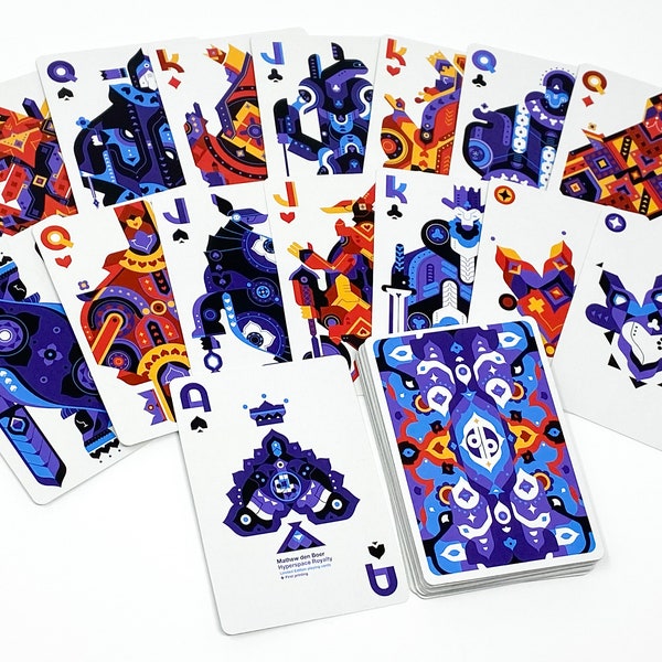 Unique Playing Cards | Deck of Cards | Hyperspace Royalty Limited Print 54 Card Deck | Poker Player Gift | Card Player Gift | Art Card Deck