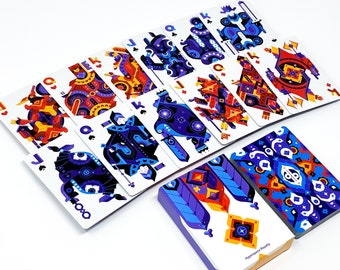 Artist Playing Cards | Deck of Cards | Hyperspace Royalty 'Light Mode' 54 Card Deck | Poker Player Gift | Card Player Gift | Art Card Deck