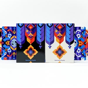 2 Decks of Playing Cards | Deck of Cards | Hyperspace Royalty Dark Mode and Light Mode | 2 x 54 Card Decks | Card Player Gift, Art Card Deck