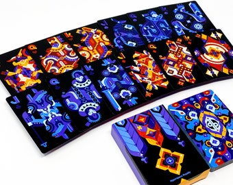 Unique Playing Cards | Deck of Cards | Hyperspace Royalty 'Dark Mode' 54 Card Deck | Poker Player Gift | Card Player Gift | Art Card Deck