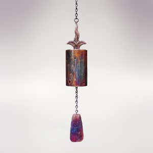 Candelaria Wind Bell: Lago Luna Studio Patina Copper Windchime