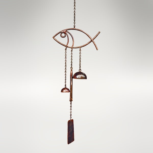 Striped Bass "Old Pajamas" Tandem Wind Chime from the Lake Country Collection by Marc Staples