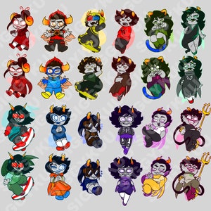 Homestuck [Alpha Trolls] [2inch, double sided charms]