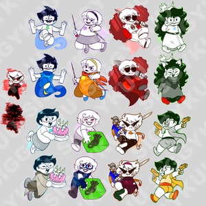 DISCOUNTED Homestuck [Humans] Charms [2inch, double sided charms]
