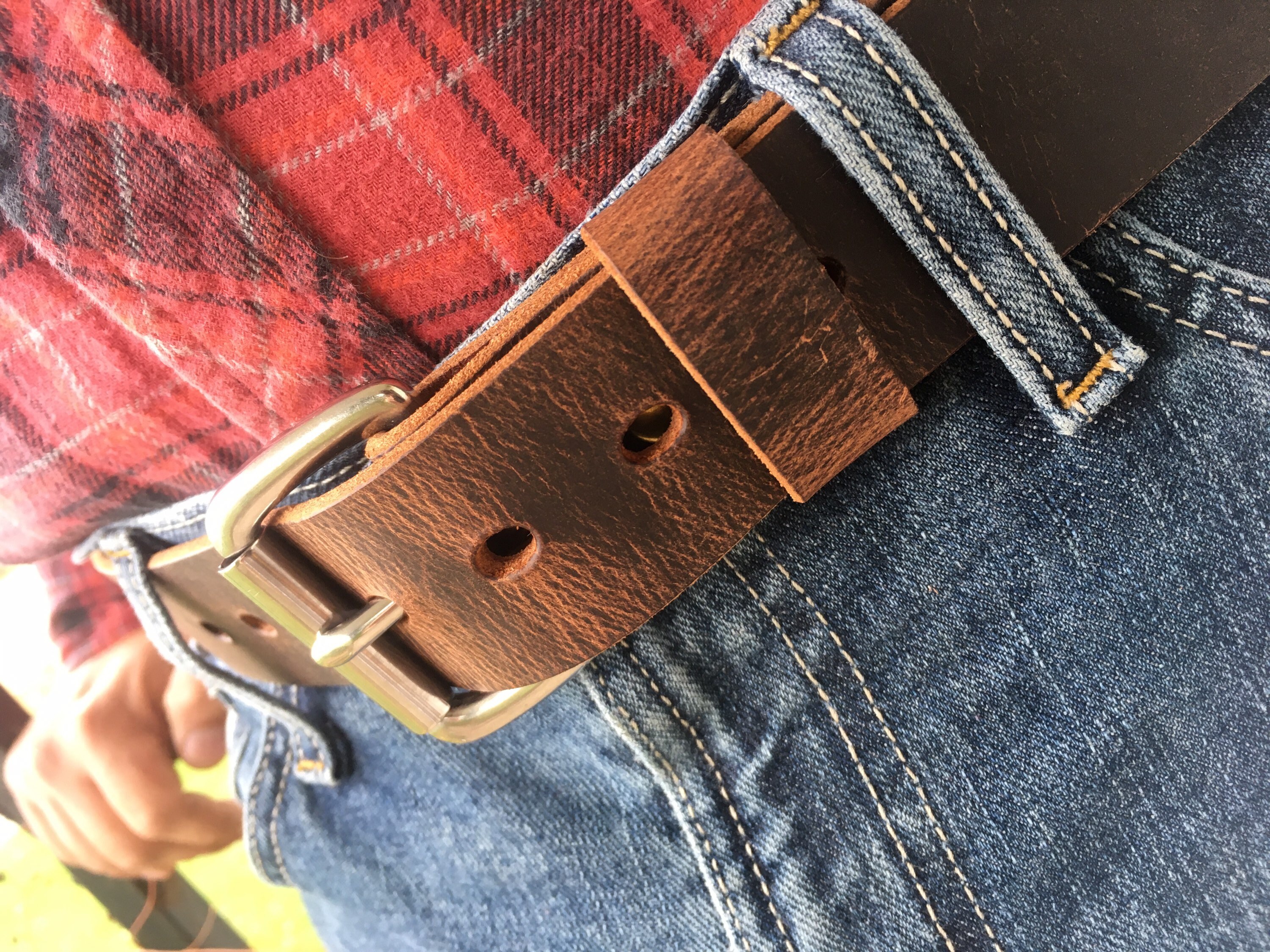 Rugged Leather Belt Etsy